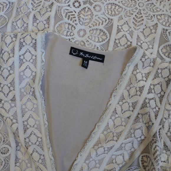 🍒EUC🍒 FOR LOVE & LEMONS SILVER COCKTAIL DRESS - Picture 10 of 10